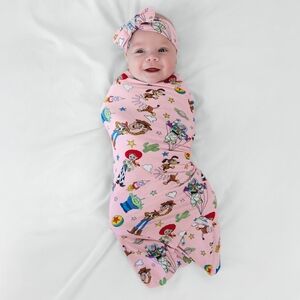 NIB Little Sleepies Disney & Pixar Toy Story Stars Swaddle & Luxe Bow Headband